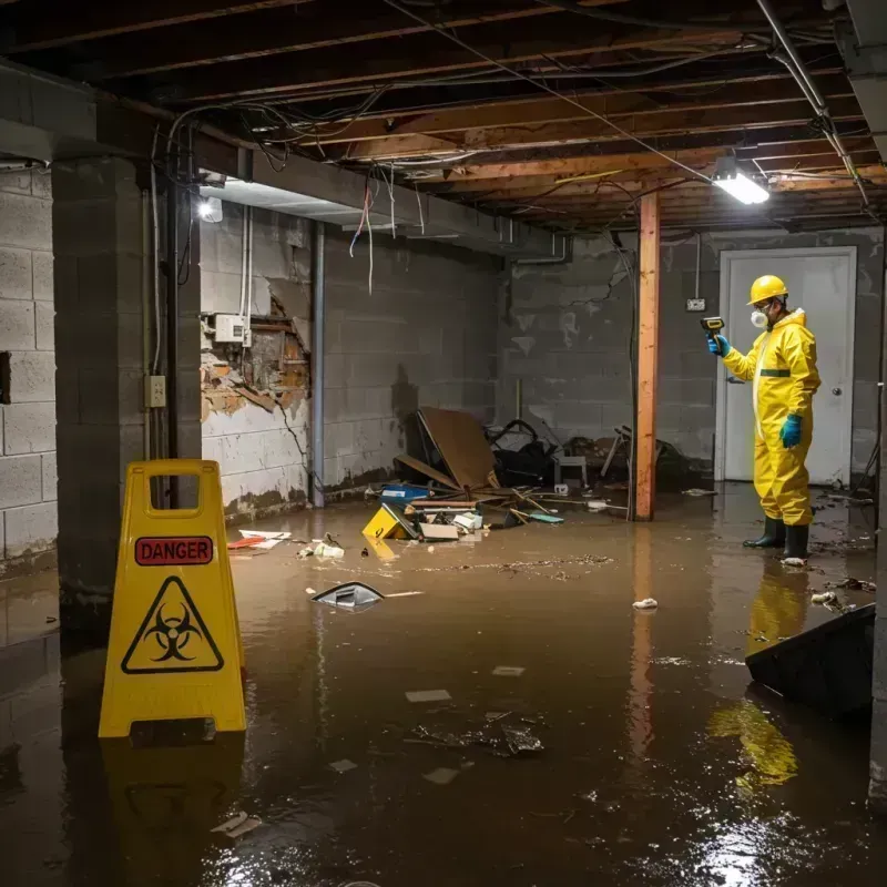 Flooded Basement Electrical Hazard in Marshall County, WV Property